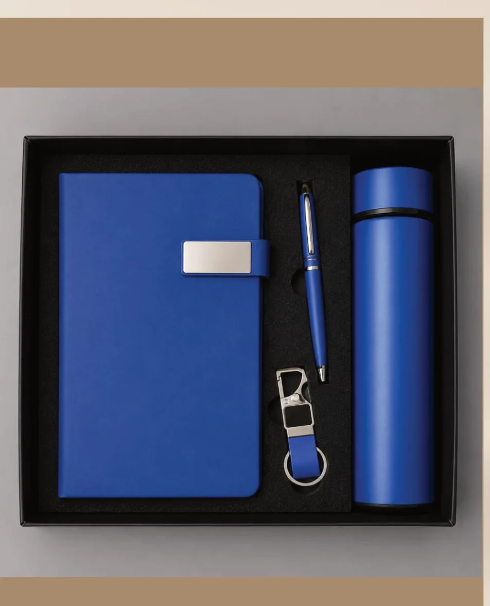 Smart LED Temperature Bottle 4-in-1 Executive Set (TWC-034) - TohfaWohfa Corporate Gift