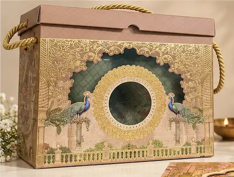 Designer 2-Jar Bag with Golden Motifs