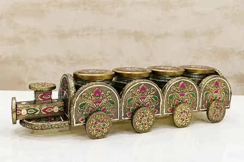 Artisanal 4-Jar Dryfruit Express Train