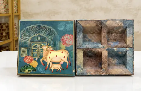 Laser-Cut Wooden Dryfruit Box