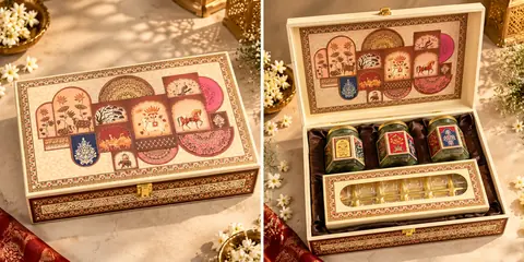 Beige Heritage Box 3 Jars and Cavity