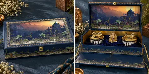 Royal Blue Grand Box with 2 Jars