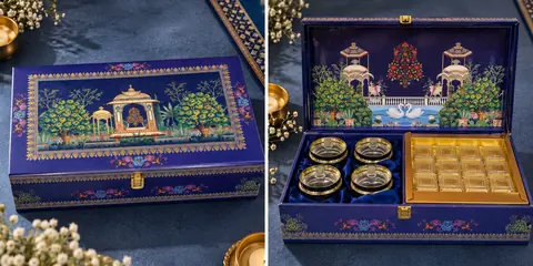 Blue Embossed Aristocrat Box