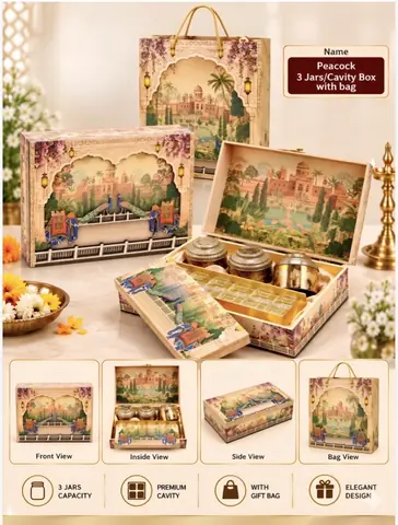 Peacock Three-Cavity Gift Box