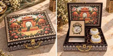 Traditional Brown Clock Box