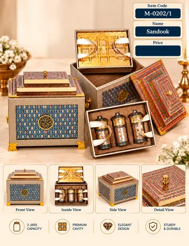The Royal Sandook with 3 Tall Jars and Sweet Cavity