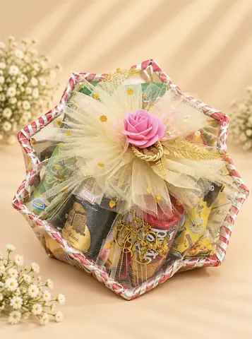 Festive Tower Hamper, tower presentation