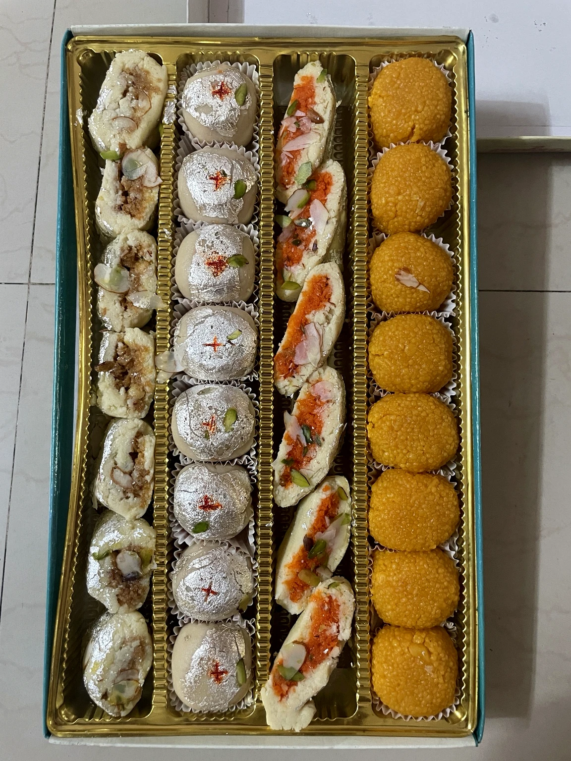 The Celebration Four, open sweet box