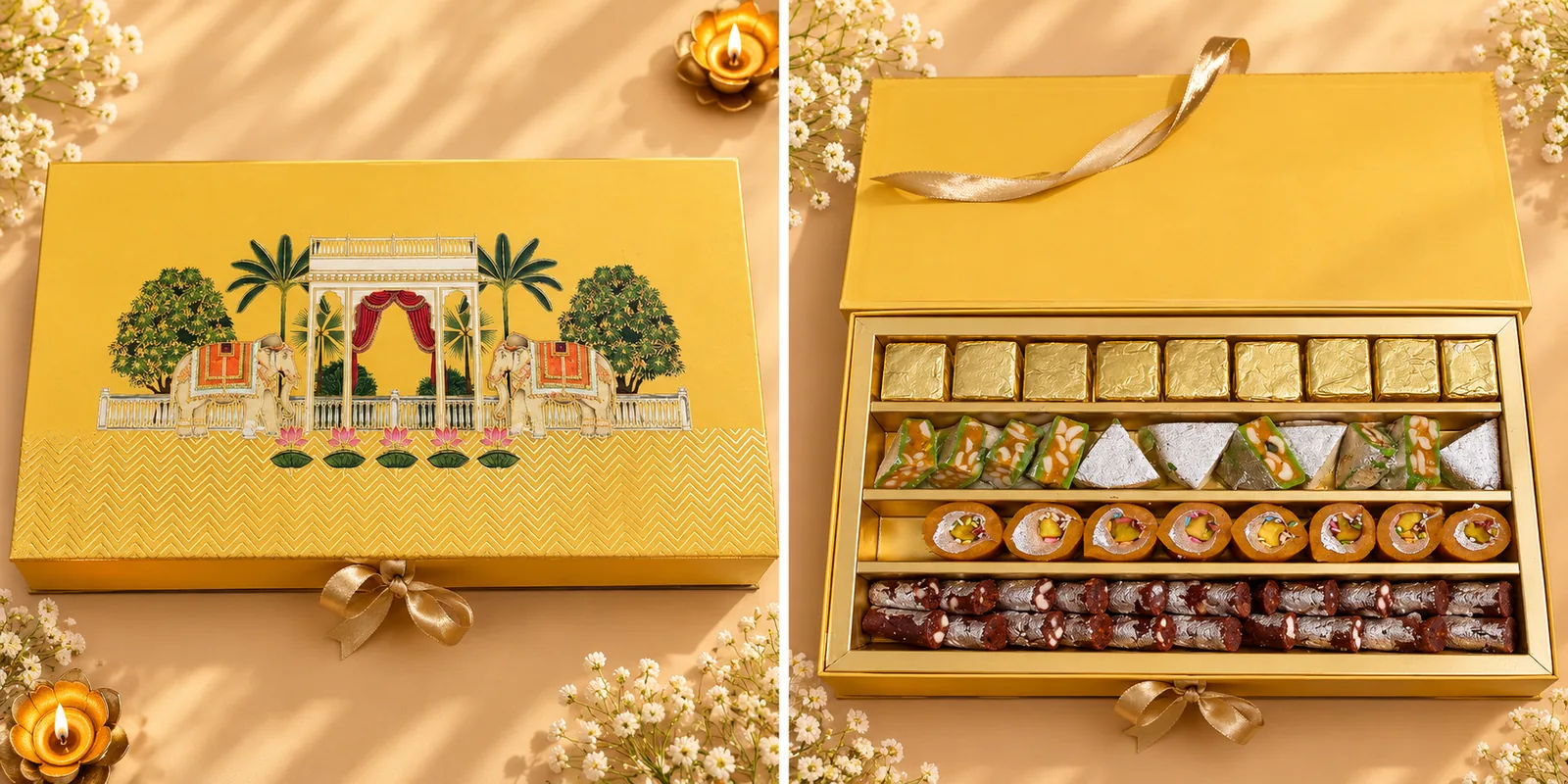 Premium Festive Sweet Box, 1 kg presentation