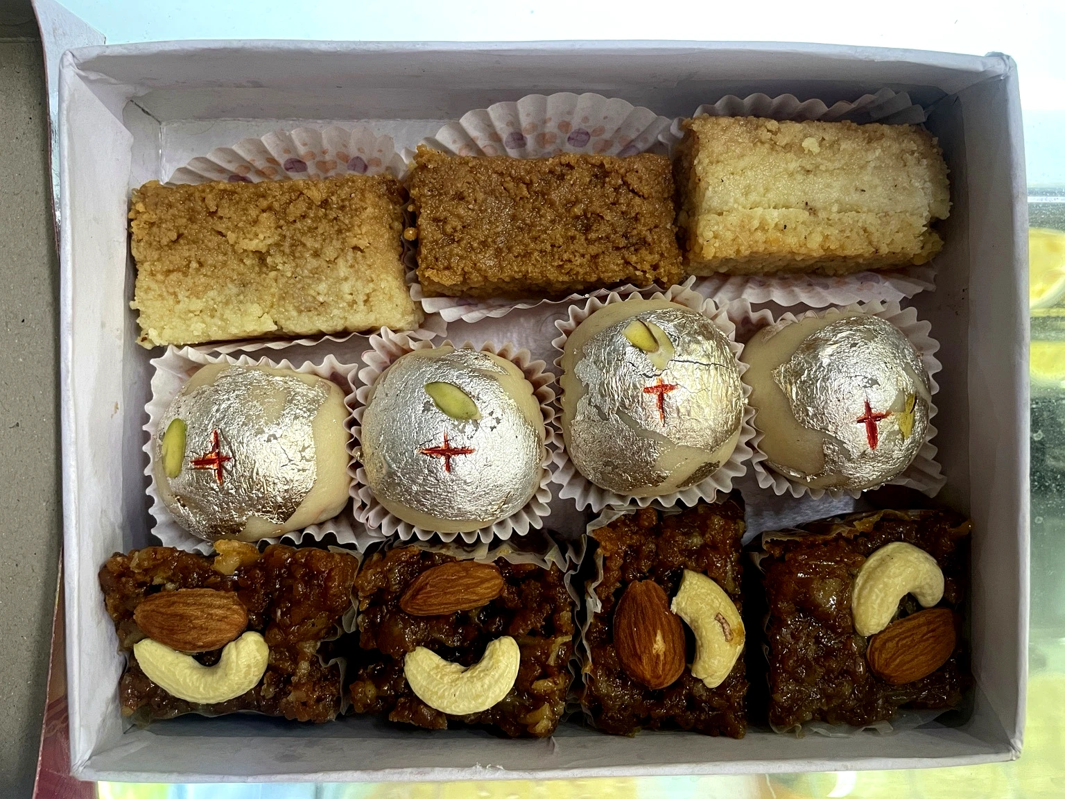 Sadabahaar Mithai, open sweet box