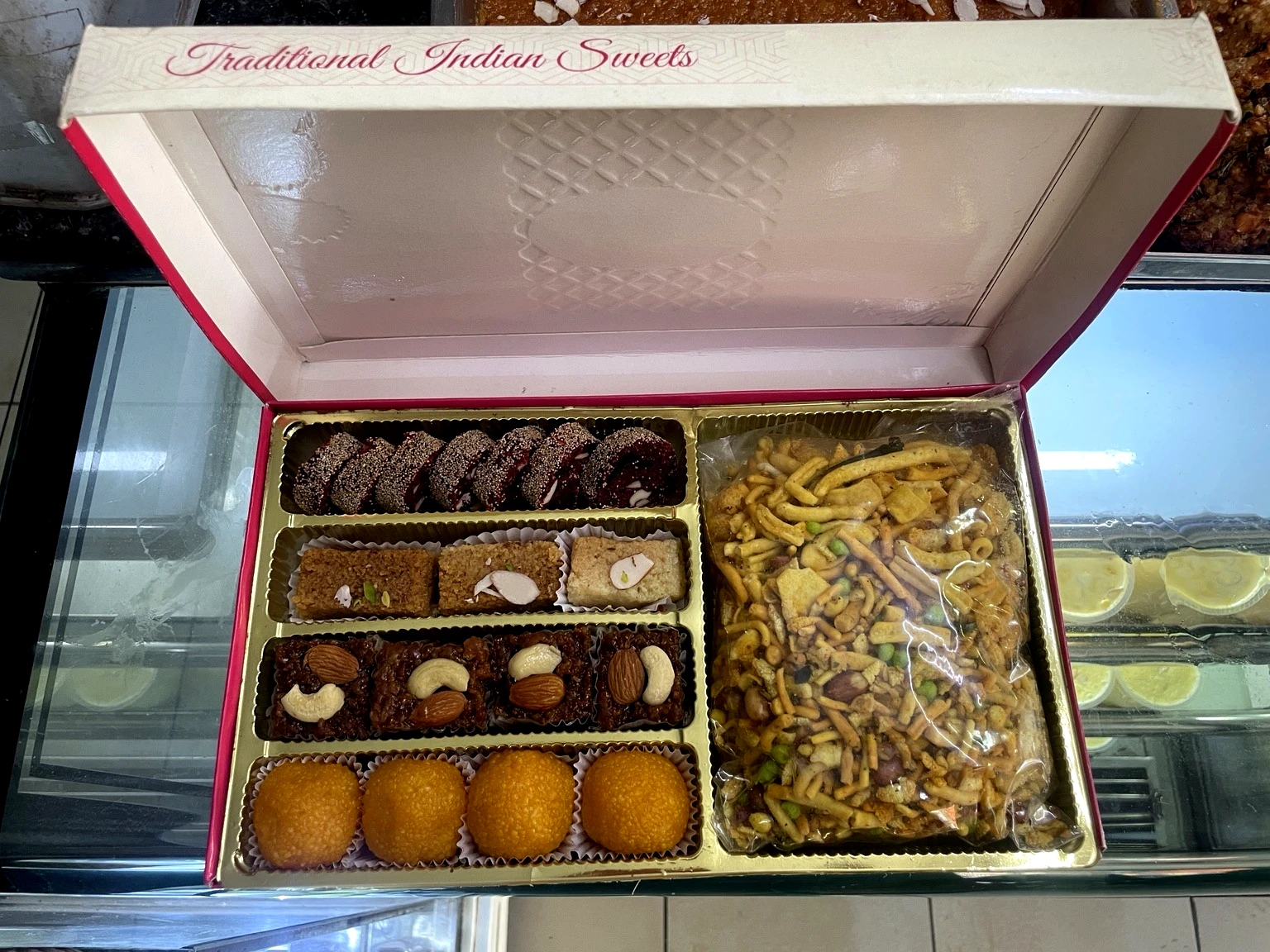 Sweets & Savouries, open sweet box